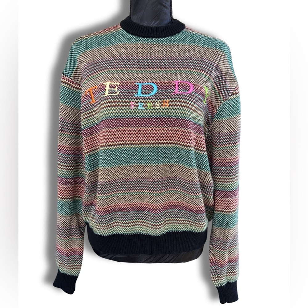 TEDDY FRESH Multicolor Striped Knit Sweater SIZE M